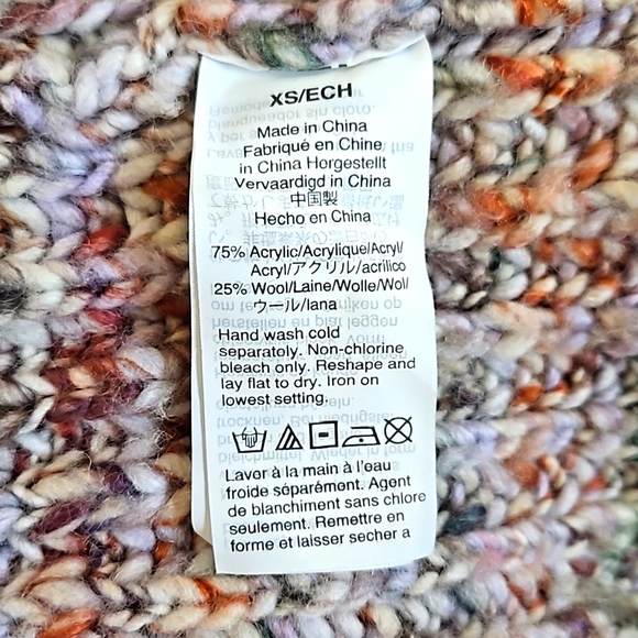 MADEWELL MICKNECK WOOL BLEND MULTICOLORED COZY HEAVY KNIT SWEATER SIZE XS - Picture 9 of 10